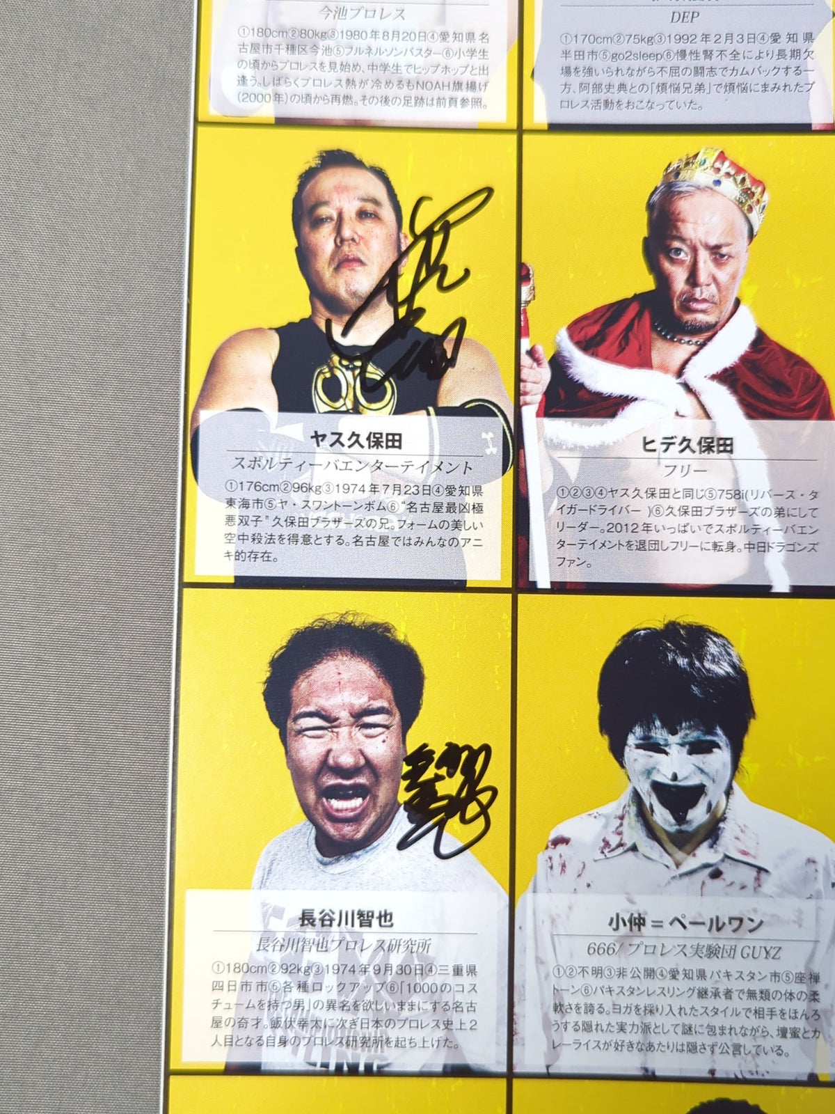 [3 fighters hand signed autograph 】Ai Pro Wrestling  Expo 2018 ~Spinning~