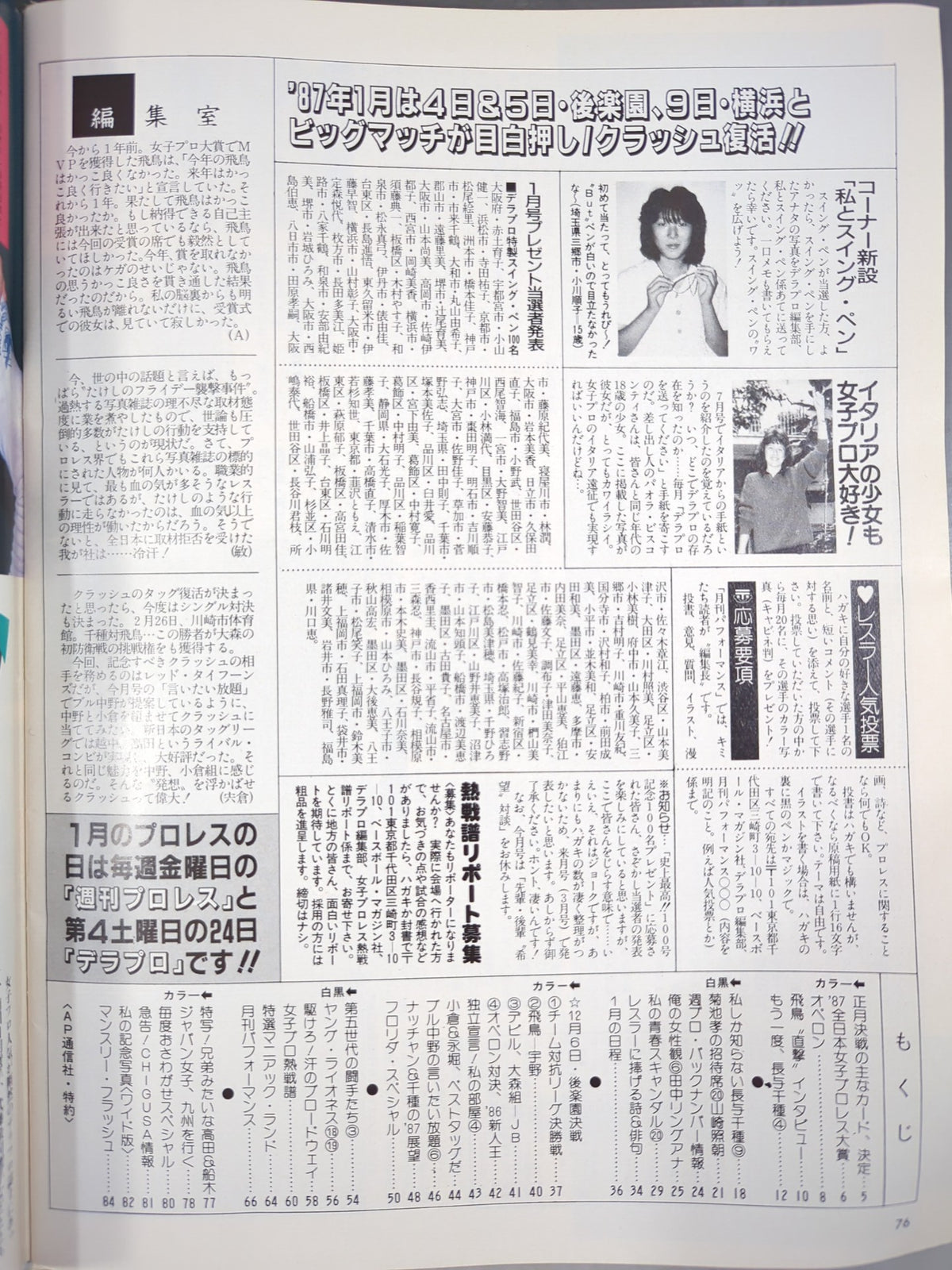 デラックスプロレス 1987年2月号