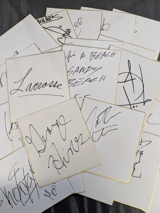 Overseas wrestlers hand signed autograph Shikishi ( Autograph board )  Sets(2)