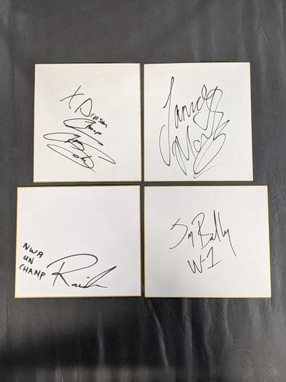 Overseas wrestlers hand signed autograph Shikishi ( Autograph board ) set(3)
