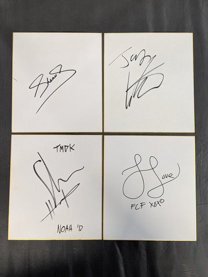 Overseas wrestlers hand signed autograph Shikishi ( Autograph board ) set(3)