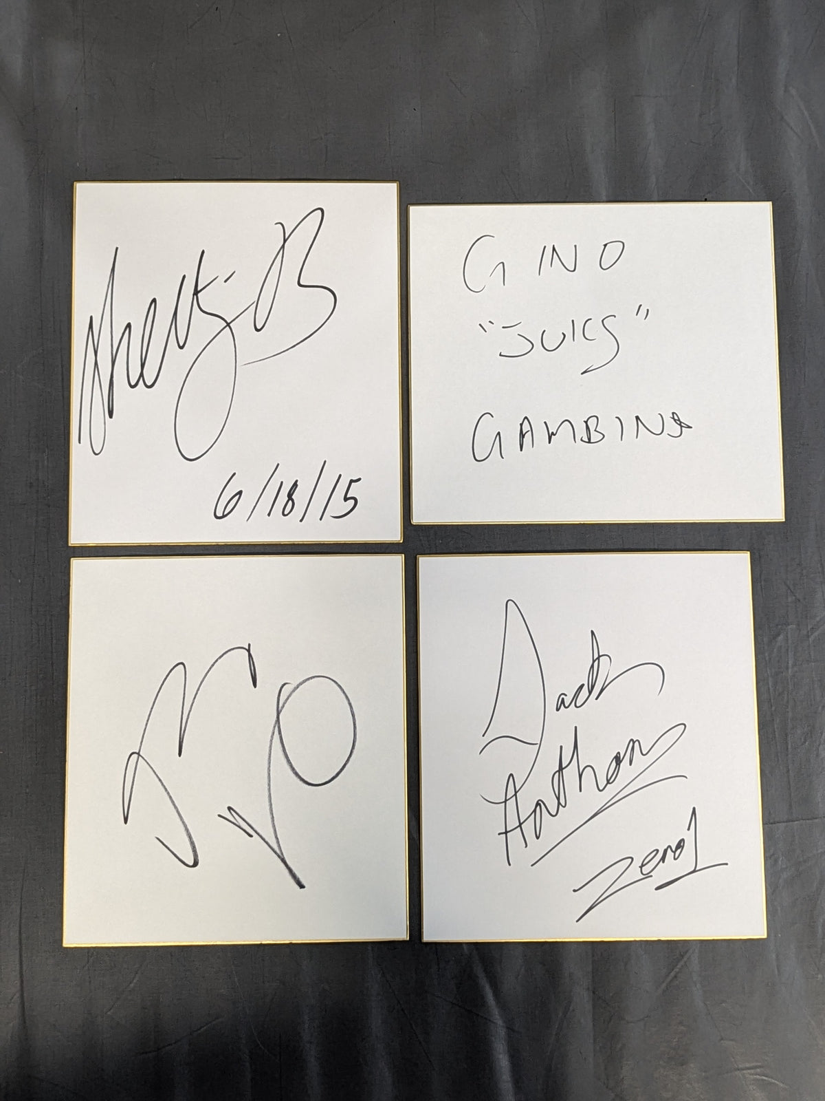 Overseas wrestlers hand signed autograph Shikishi ( Autograph board ) set(3)