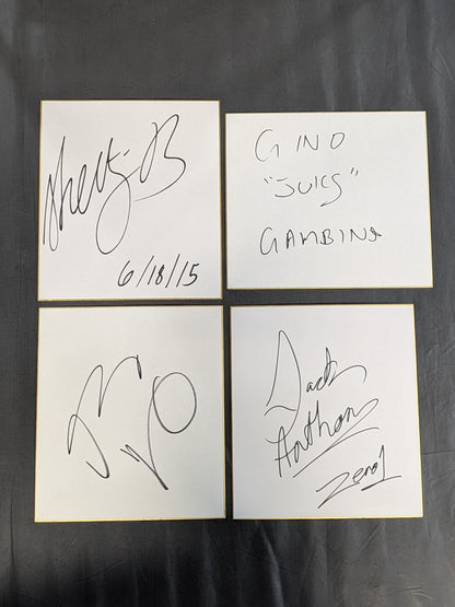 Overseas wrestlers hand signed autograph Shikishi ( Autograph board ) set(3)