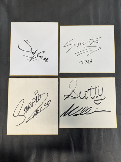 Overseas wrestlers hand signed autograph Shikishi ( Autograph board ) set(3)