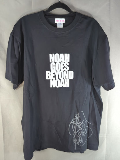 【Katsuhiko Nakajima  hand signed autograph 】NOAH×PHOTO THE LIVE! "NOAH goes beyond NOAH" T-shirt (black)