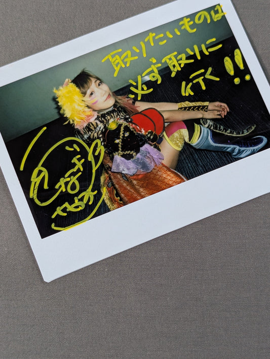 UNAGI SAYAKA  hand signed autograph  Cheki (A-3)