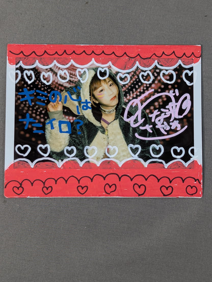 UNAGI SAYAKA  hand signed autograph  Cheki (A-8)