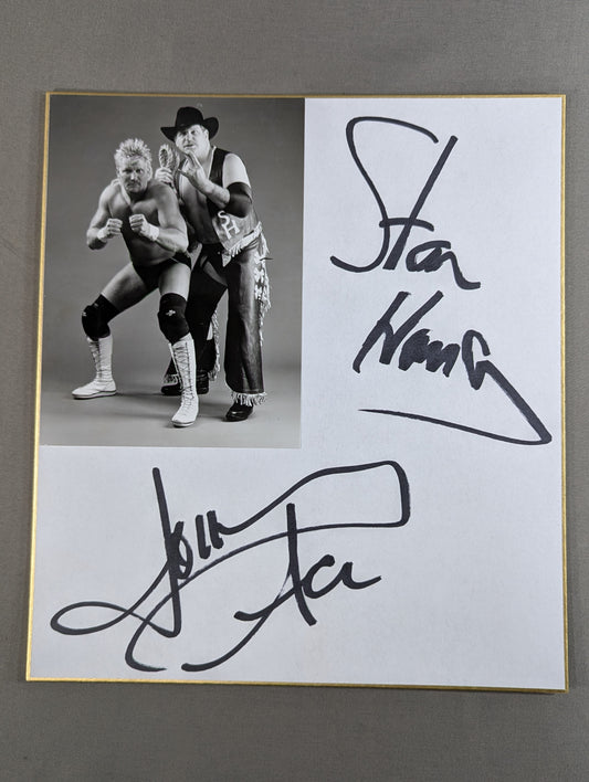 Stan Hansen & Johnny Ace (Black and White photo Affix)