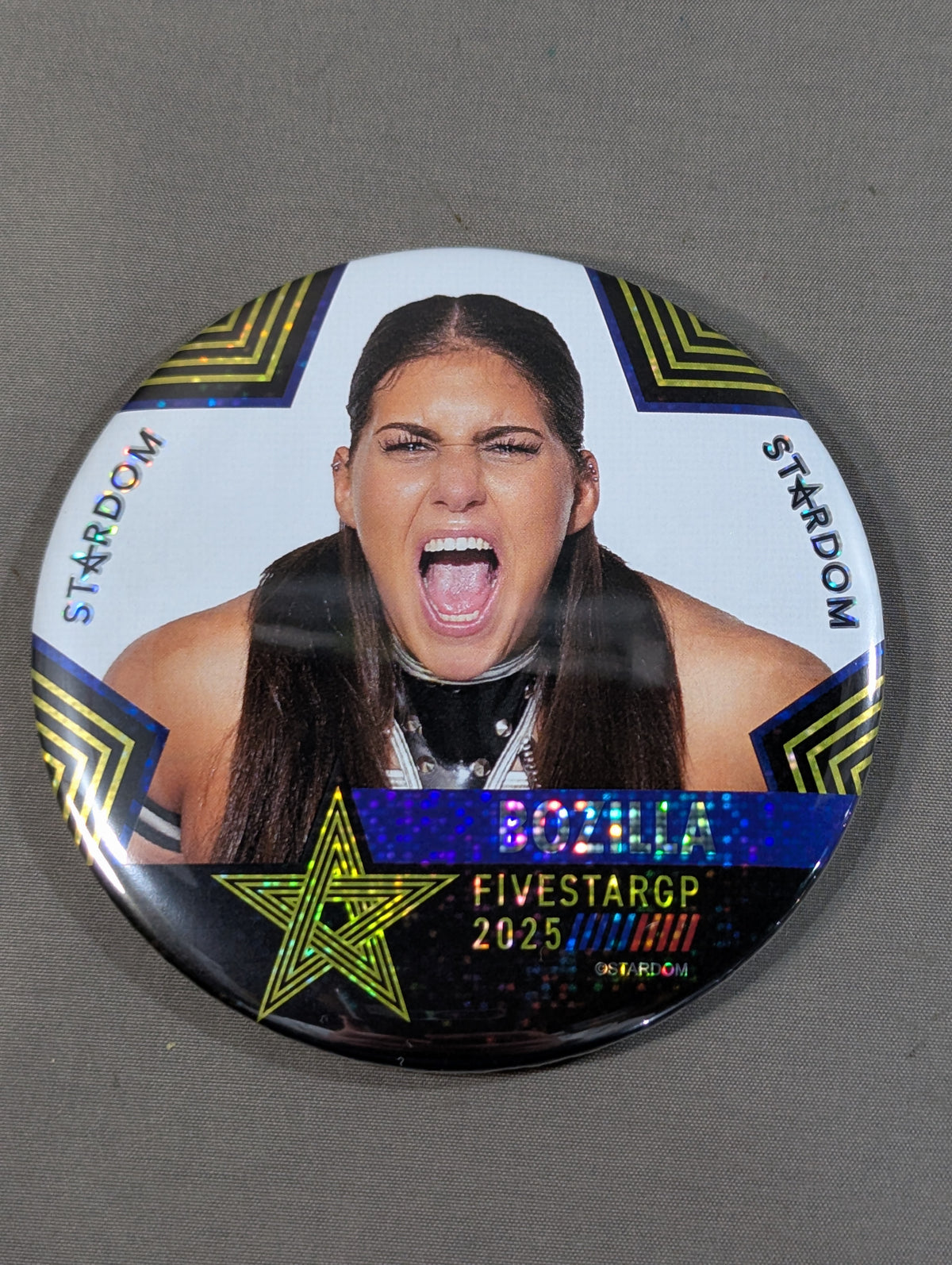 Bozilla 5★STAR GP 2025 Random PinBack button