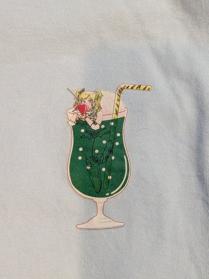 UNAGI SAYAKA "Vivid Melon Soda Briefs Flavor" Long Sleeve T-Shirt (Light Blue)