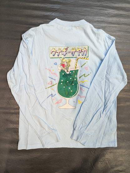 UNAGI SAYAKA "Vivid Melon Soda Briefs Flavor" Long Sleeve T-Shirt (Light Blue)
