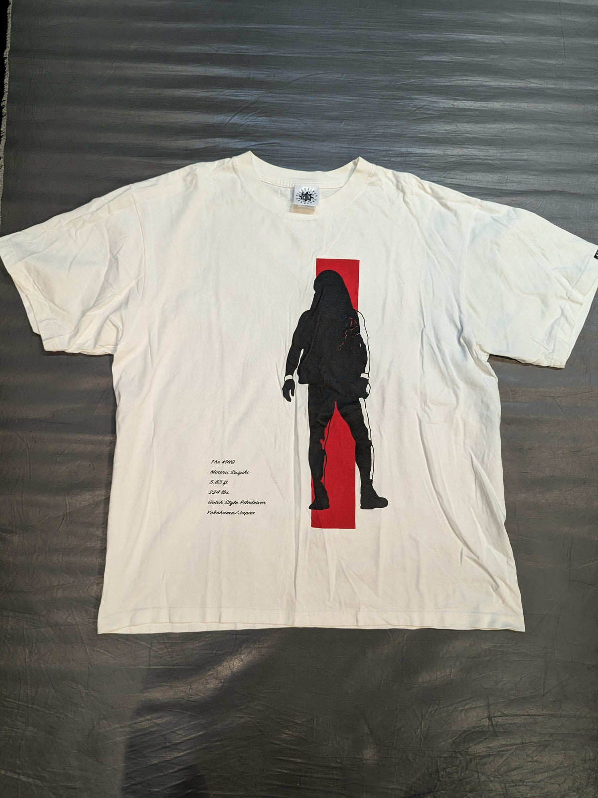 Minoru Suzuki 'RED LINE' T-shirt (White)