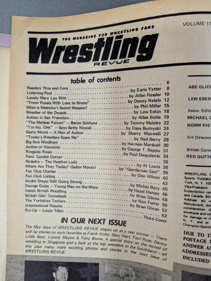 ★日本語解説付★ Wrestling REVUE 1970年4月号