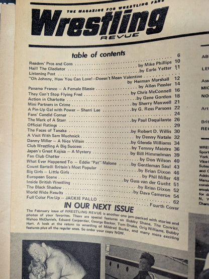 ★日本語解説書付★ Wrestling REVUE 1970年1月号
