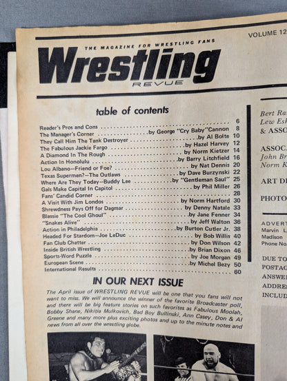 ★日本語解説付★Wrestling REVUE 1971年3月号