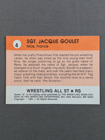 ★1983 Wrestling ALL STARS Series A★ Sgt. Jack Gray