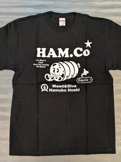 星ハム子「HAM.Co」Tシャツ②(ブラック)