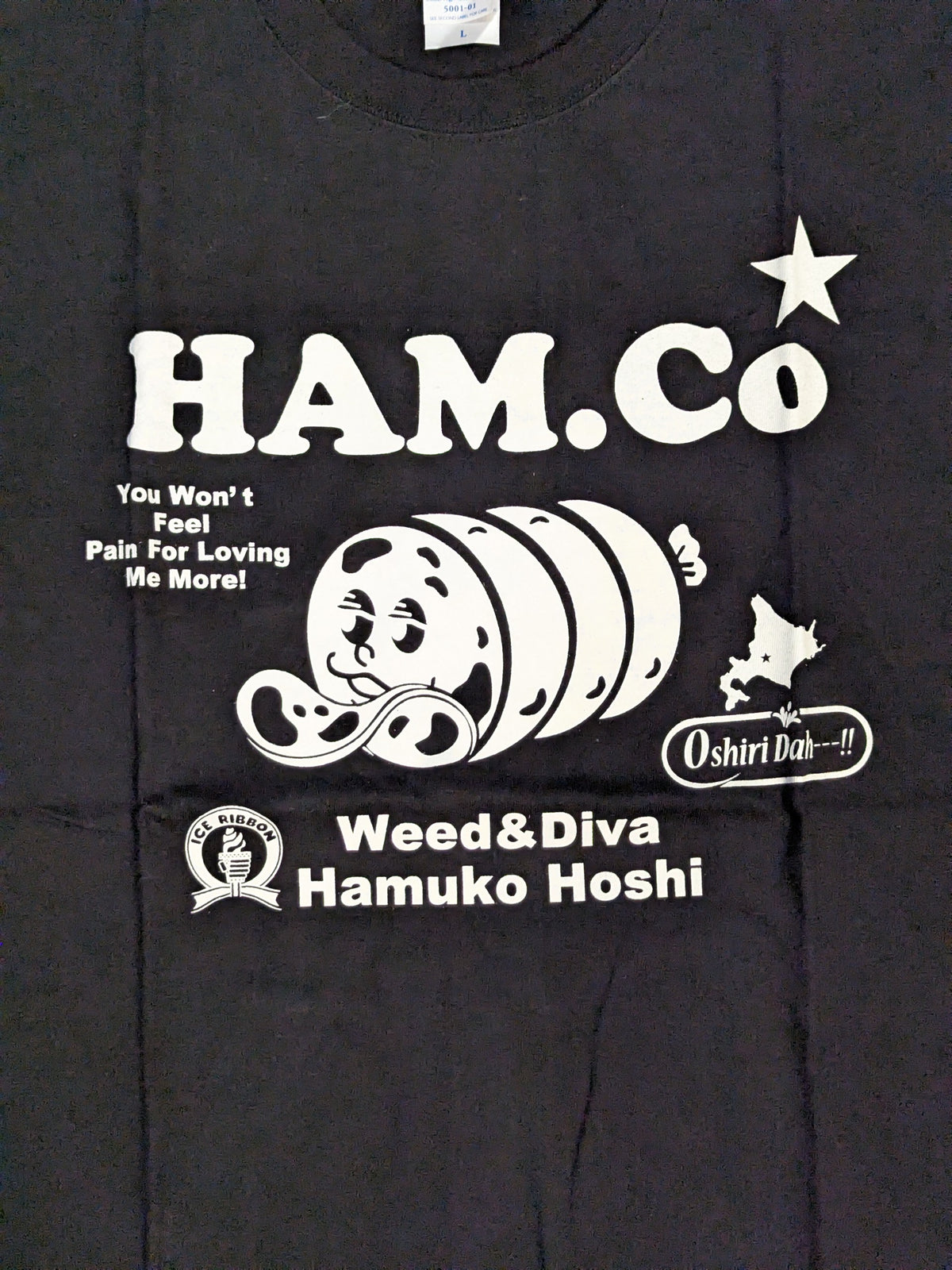 星ハム子「HAM.Co」Tシャツ②(ブラック)