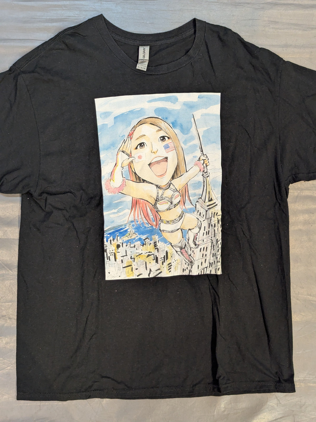 ジャングル叫女「渡米記念」イラストTシャツ