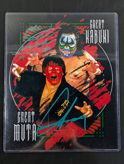 Great Muta &Great Kabuki 2 hand signed autographs  Pro-Photo 