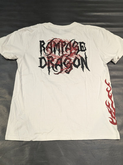 鷹木信悟「RAMPAGE DRAGON」Tシャツ②(ホワイト)
