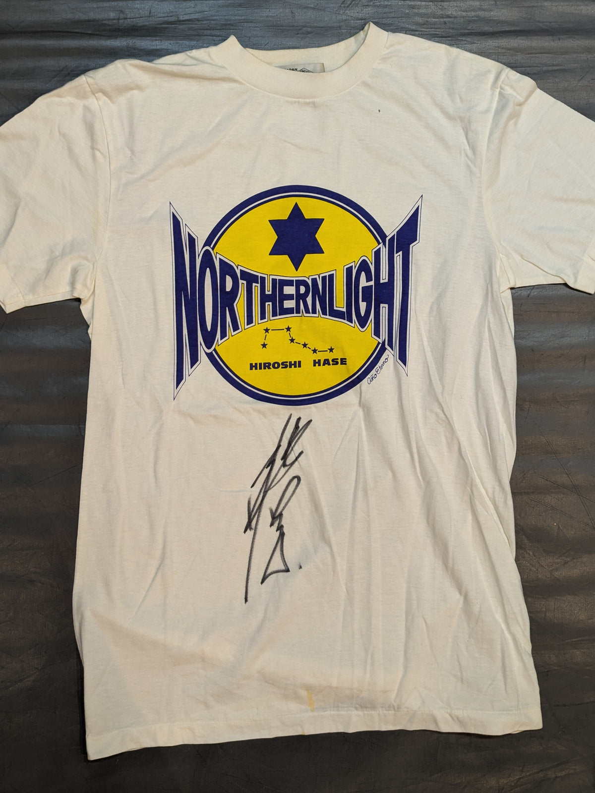 【hand signed autograph】 Hｉｒｏｓｈi Hase " NORTHERN LIGHT T-shirt