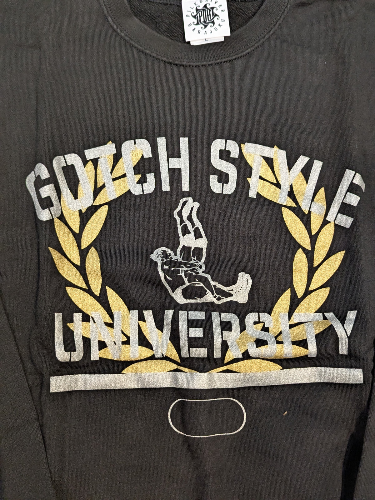Piledriver Harajuku 'GOTCH STYLE UNIVERSITY' Sweatshirt (1) (Treasure Black)