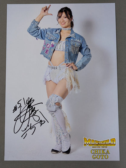 Chika Goto  hand signed autograph Pro-Photo (B-9)