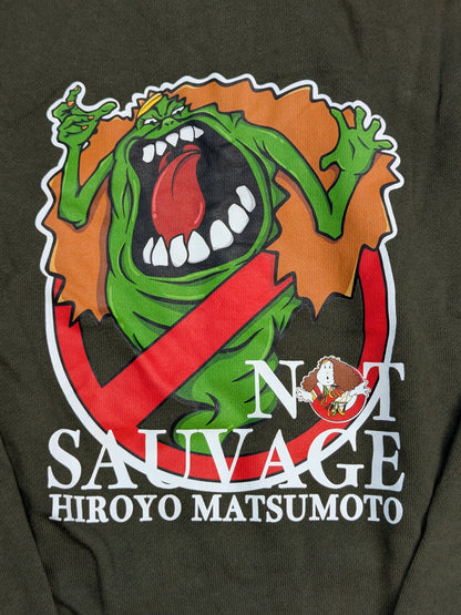 Hiroyo Matsumoto "NOT SAUVAGE" Pullover Hoodie  (Khaki)