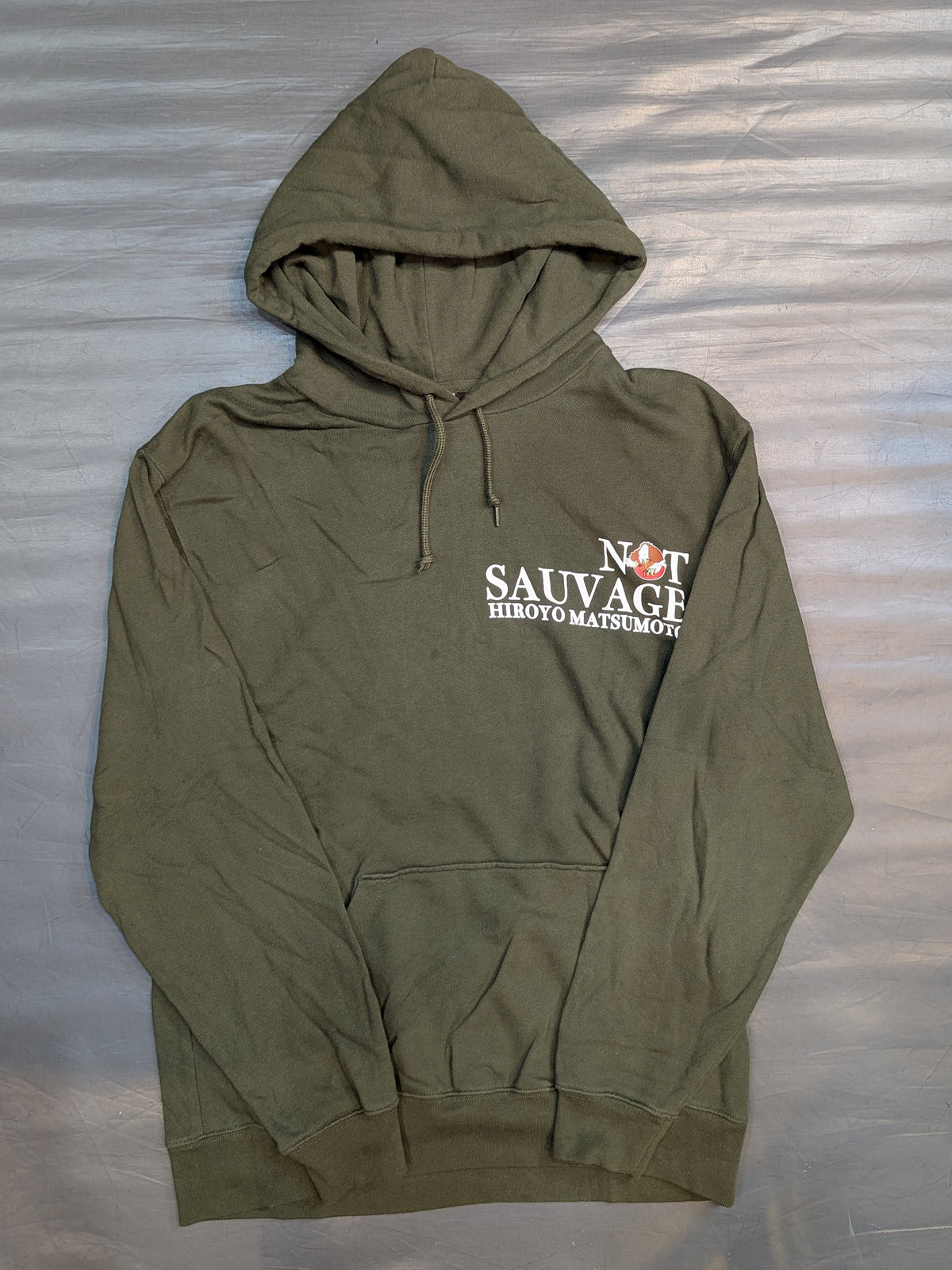 Hiroyo Matsumoto "NOT SAUVAGE" Pullover Hoodie  (Khaki)