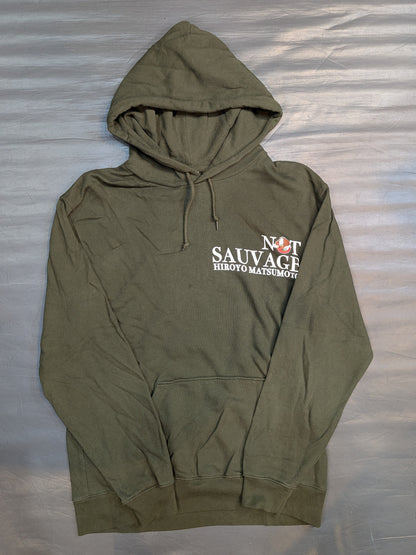 Hiroyo Matsumoto "NOT SAUVAGE" Pullover Hoodie  (Khaki)