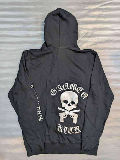 Yumi Ohka "GANMEN KICK" zip hoodie  (black)