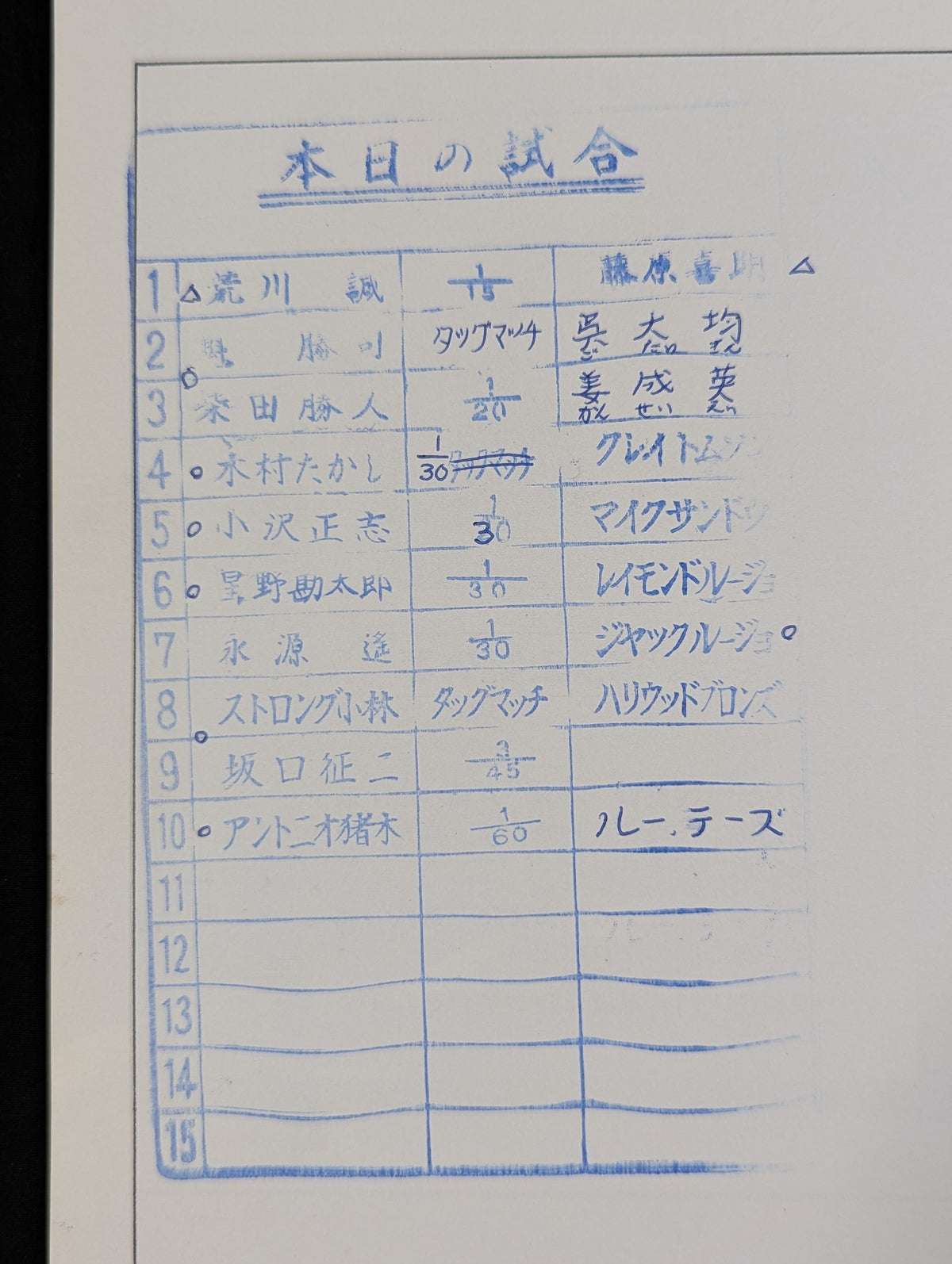 【半券貼付】★猪木vsルー・テーズ NWF戦★ 75闘魂シリーズ第1弾(最終戦)