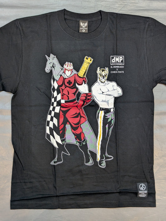 Kinnikuman  Nisei d.M.p Collaboration El Desperado × Check Mate T-Shirt