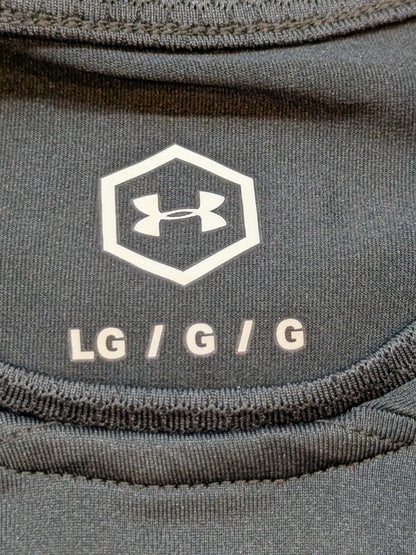 BLK/BLK UA ラッシュ ライオンマーク アーマーショートスリーブ