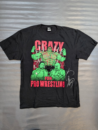 【岡林裕二 直筆サイン入り】大日本プロレス×ケンガンアシュラ「関林ジュン」コラボTシャツ