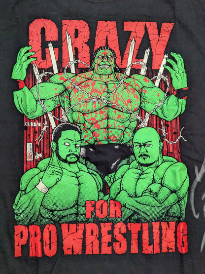 【岡林裕二 直筆サイン入り】大日本プロレス×ケンガンアシュラ「関林ジュン」コラボTシャツ