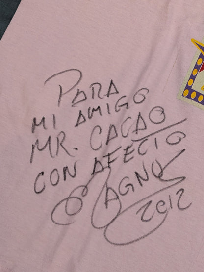 【hand signed autograph】 Magnus Mask Illustration T-Shirt (Pink)