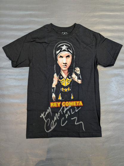 【hand signed autograph】 Rey Kometa Illustration T-Shirt (Black)