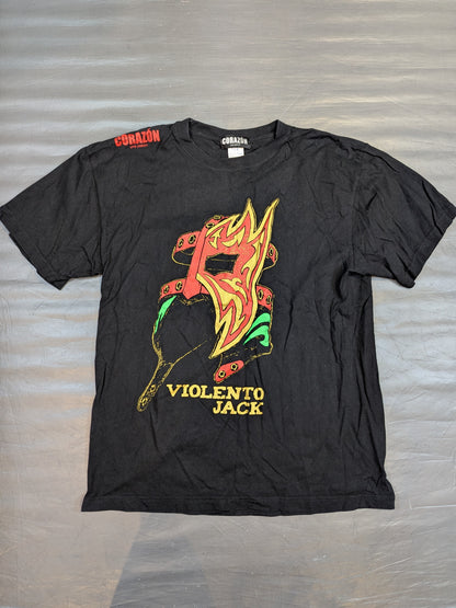 Violento Jack × CORAZON Illustration T-Shirt (Black)