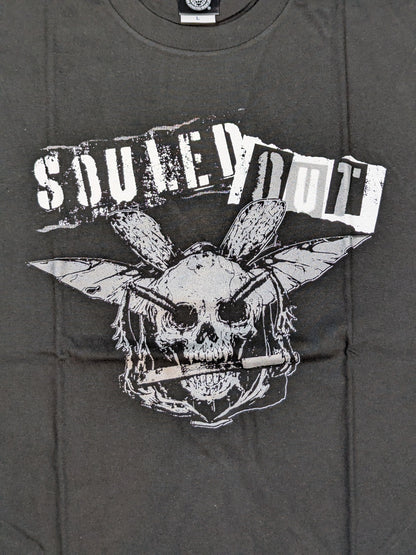 Ren Narita  "SOULED OUT" T-shirt (Black× Silver)