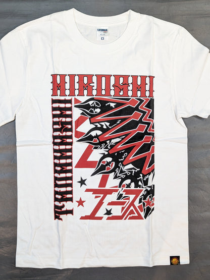 Hiroshi Tanahashi × Guts Dynamite Cabarres Collaboration T-Shirt (7) (White)