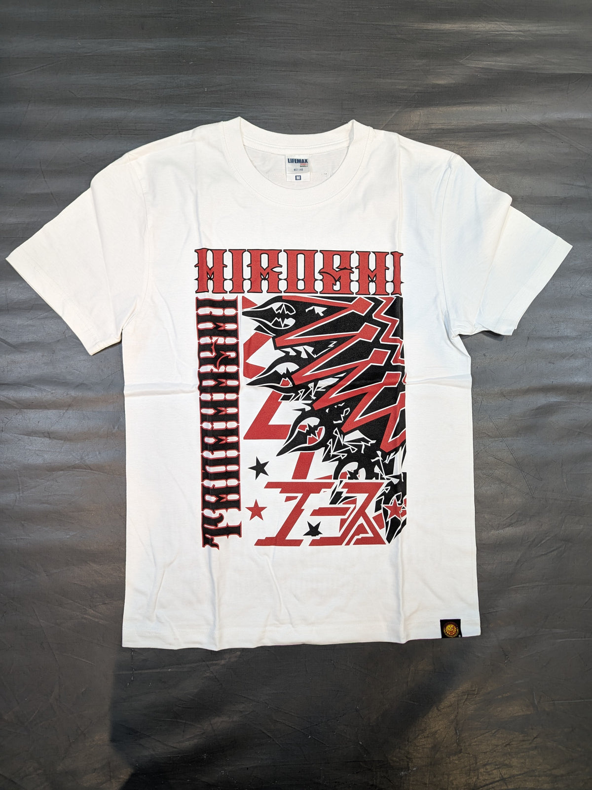 Hiroshi Tanahashi × Guts Dynamite Cabarres Collaboration T-Shirt (7) (White)
