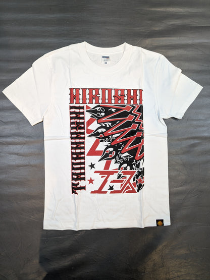 Hiroshi Tanahashi × Guts Dynamite Cabarres Collaboration T-Shirt (7) (White)