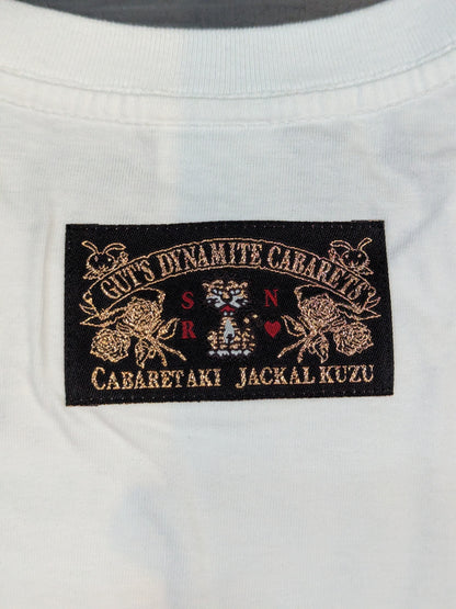 Hiroshi Tanahashi × Guts Dynamite Cabarres Collaboration T-Shirt (7) (White)