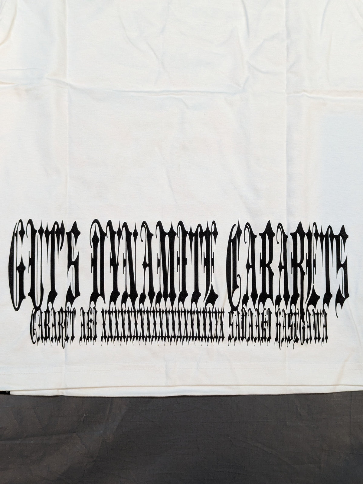 Hiroshi Tanahashi × Guts Dynamite Cabarres Collaboration T-Shirt (7) (White)