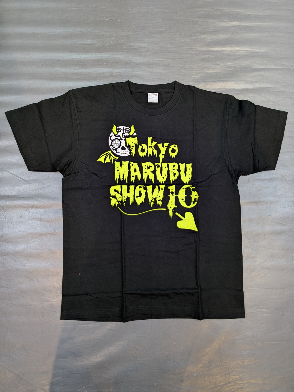 BUSHI × Marutake Shoten T-shirt (2) (Black× Light Yellow)
