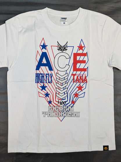 Hiroshi Tanahashi × Guts Dynamite Cabarleys Collaboration T-Shirt (9) (White)