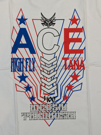 Hiroshi Tanahashi × Guts Dynamite Cabarleys Collaboration T-Shirt (9) (White)