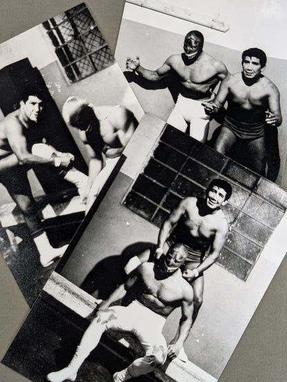 Mil Mascaras  & Rey Mendoza 1965 Black and White photo  3-disc set